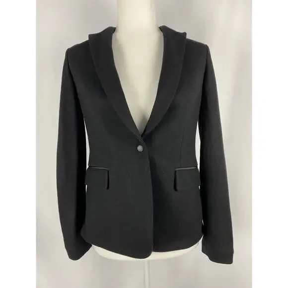 rag & bone Lexington Wool Blazer black jacket women size 0 Made In USA A003012